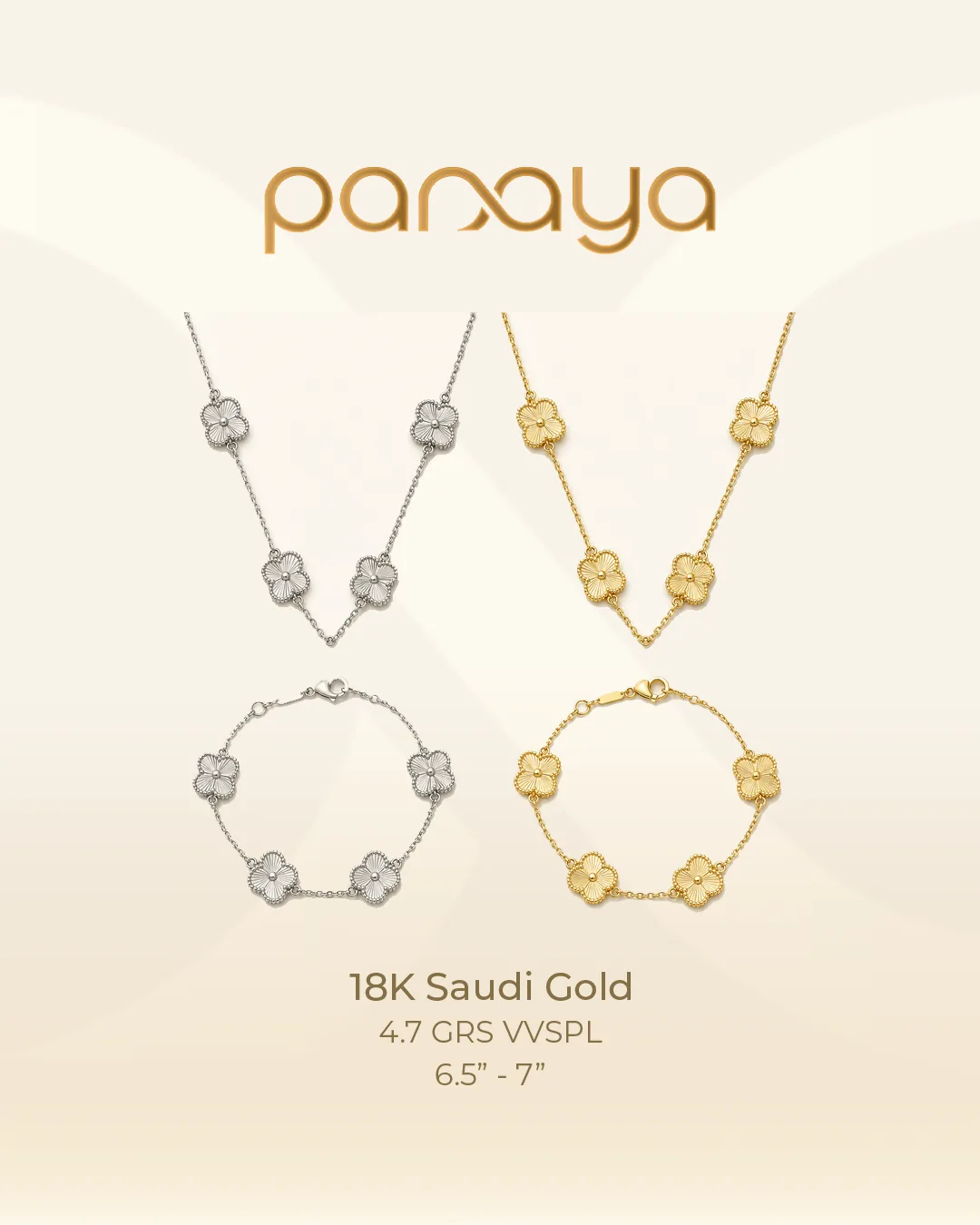 18K Saudi gold necklace and bracelet set